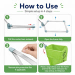 Dotisk Foldable Dog Poop Catcher for Walks - No-Bend Waste Pickup Tool with Telescopic Handle