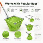 Dotisk Foldable Dog Poop Catcher for Walks - No-Bend Waste Pickup Tool with Telescopic Handle