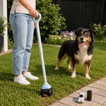Dotisk Dog Pooper Scooper for Walks & Yard Cleanup - Bag-Lined Claw with 3 Handle Lengths for Less-Contact Pickup