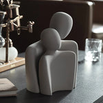 Abstract Couple Sculpture Modern Ceramic Figurine Home Decor