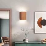 Textured Resin Sconce with Bidirectional Glow 5.5 in × 3.1 in × 6.5 in Fixture for Entryway Corridor Lounge Soft Indirect Accent Lighting Ma
