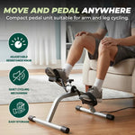 Versatile Pedal Exerciser | Compact Trainer with Adjustable Resistance | Dual Function for Arm and Leg Workouts