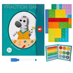 Interactive Fraction Learning Board with Magnetic Pieces for Kids Math Practice Home School Classroom Teaching Aid