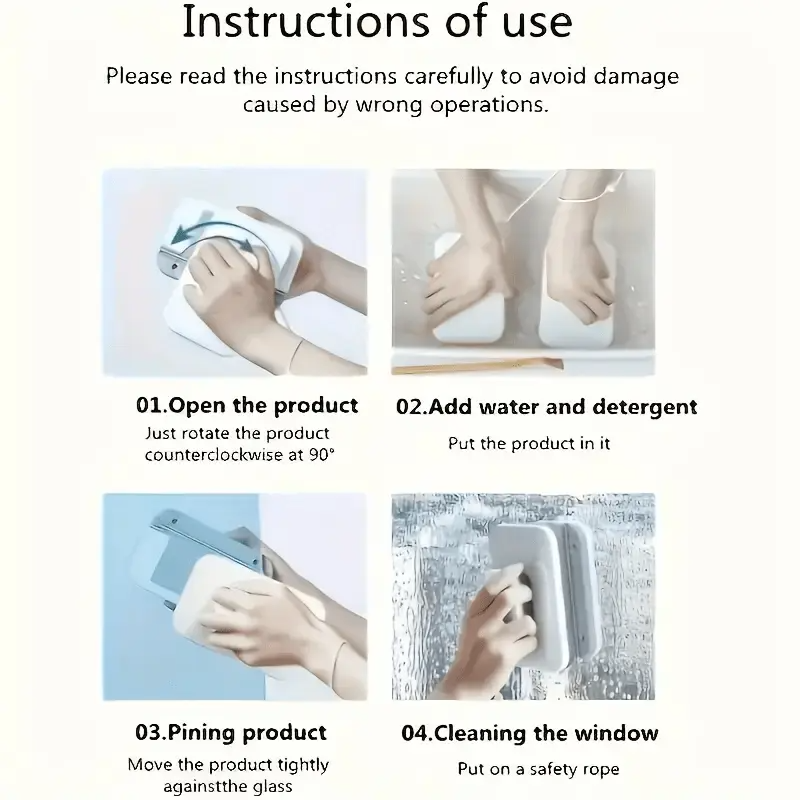 Double-Sided Magnetic Window Cleaner