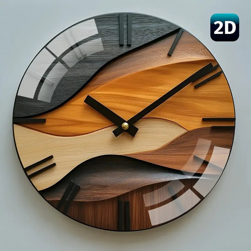Creative Round Glass Wall Clock