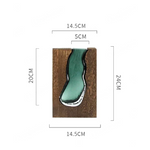 Nordic Live Edge Glass Vase with Natural Wood Base