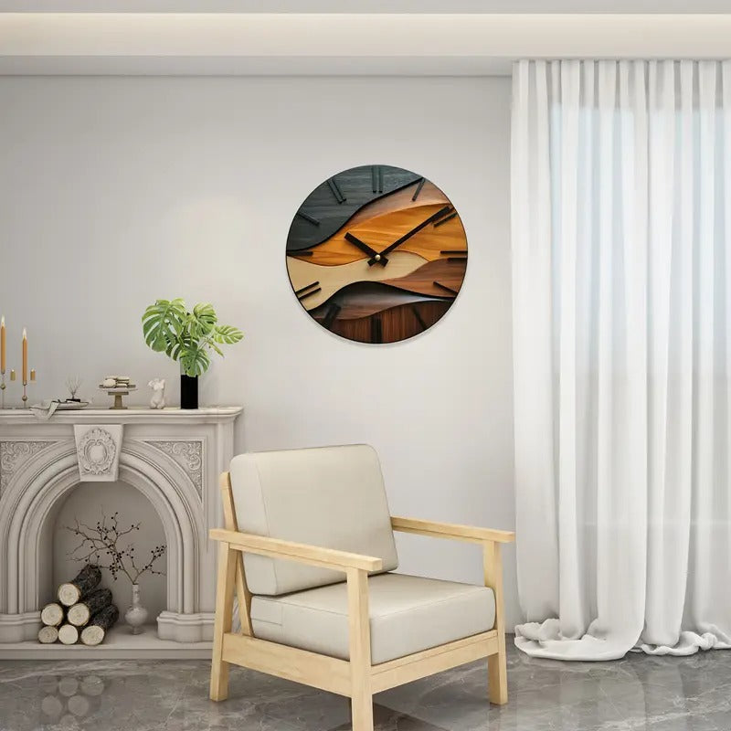 Creative Round Glass Wall Clock