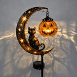 Pumpkin Moon Solar Garden Stake Light