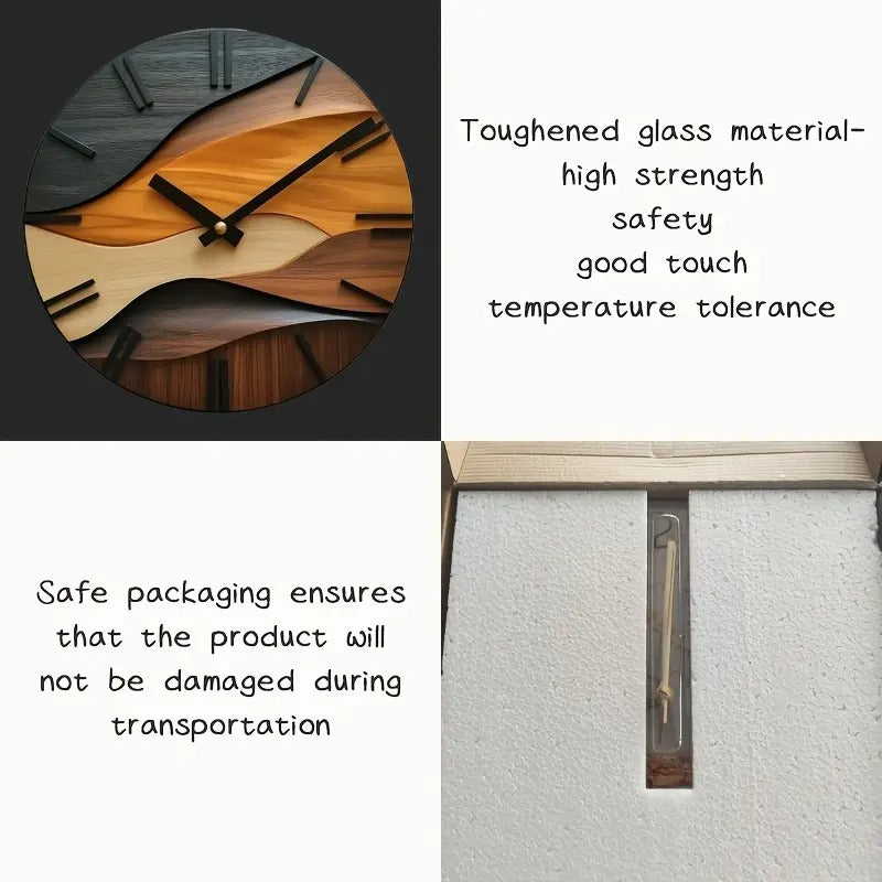 Creative Round Glass Wall Clock