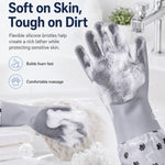 Dotisk Long-Sleeve Pet Bath & Grooming Gloves for Cats & Dogs - Cleaner Baths, Gentle Deshedding & Massage