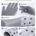 Dotisk Long-Sleeve Pet Bath & Grooming Gloves for Cats & Dogs - Cleaner Baths, Gentle Deshedding & Massage