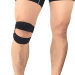 Dual-Strap Knee Support Brace with Silicone Pad for Stability | Adjustable Compression Wrap for Running, Jumper's Knee