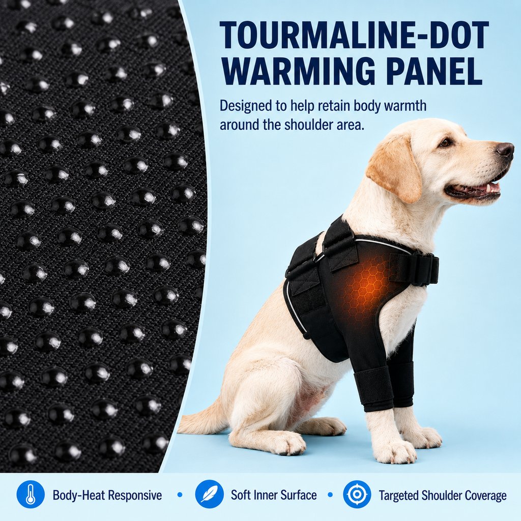 Dotisk Senior Dog Shoulder & Front Leg Support Brace for Cold Walks & Daily Comfort