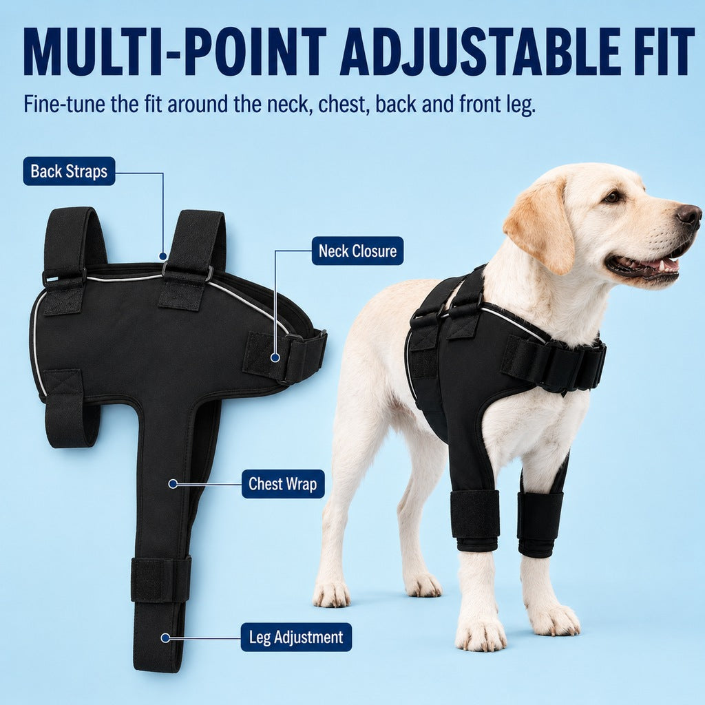 Dotisk Senior Dog Shoulder & Front Leg Support Brace for Cold Walks & Daily Comfort