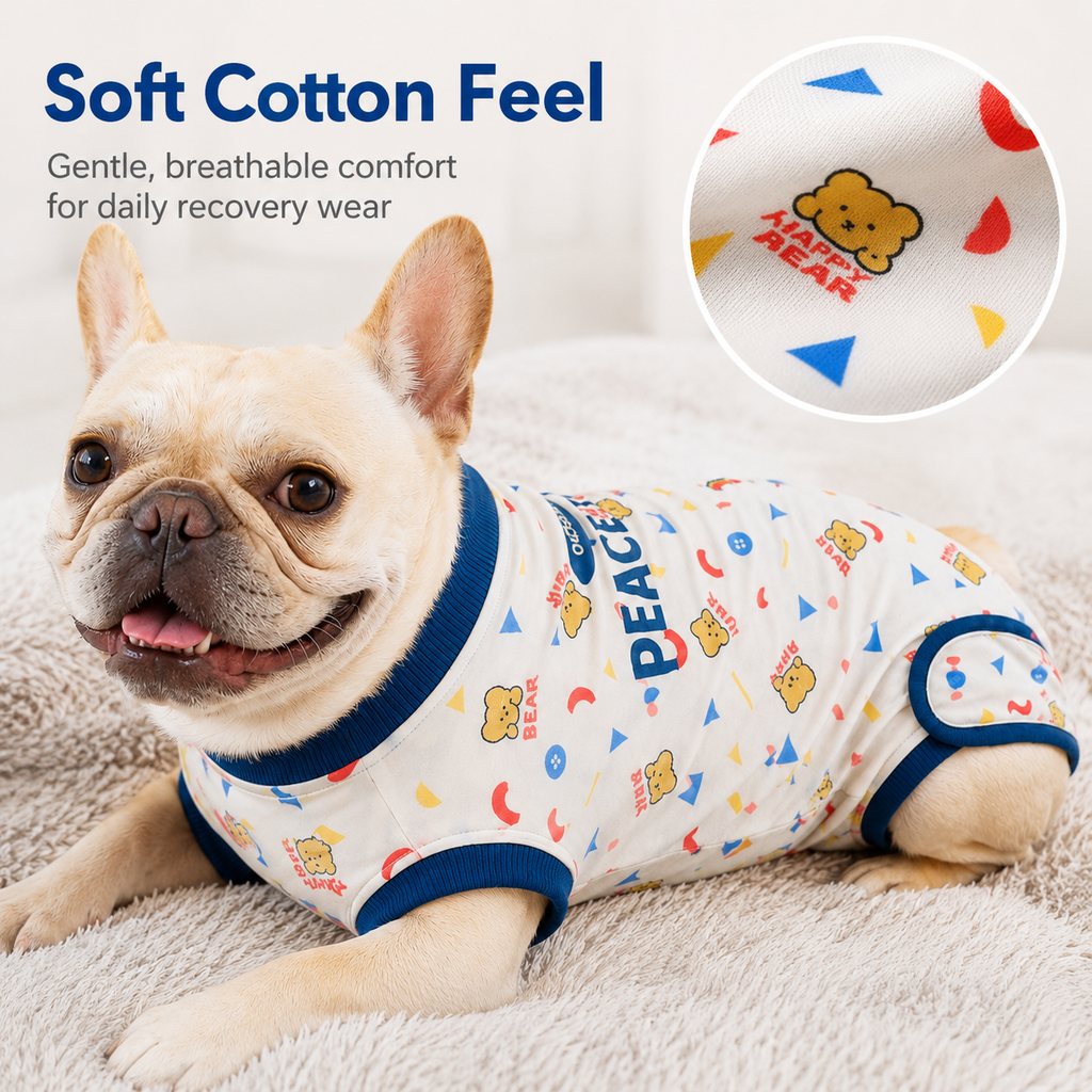 Dotisk Dog Recovery Suit for Post-Surgery Belly Protection - Soft Cone Alternative Onesie for Spay, Neuter & Anti-Lick Care