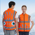 Dotisk High-Performance Cooling Vest with Built-in Fans & Reflective Stripes for Men