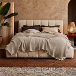 Pure Cotton Thermal Blanket – Queen 90×90 in – Textured Weave Layer for All Seasons – Lightweight & Breathable Throw for Bed or Sofa