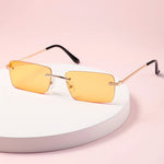 Rimless Sunglasses for Men – Lightweight Metal Frame with UV Protection & Oversized Gradient Lenses for Driving, Outdoor Sports, Beach