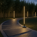 Solar-Powered Patio Floor Lamp with Wireless Charging for Outdoor Spaces