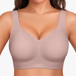 Wireless Push-Up Comfort Bra with Silicone Support Bands for All-Day Lift and Shape