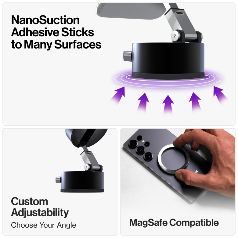 HyperMount Magnetic Phone Holder, for iPhone and Android