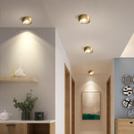 Slim-Profile Circular LED Ceiling Light – Brushed Copper Finish for Entryways, Bedrooms & Living Rooms