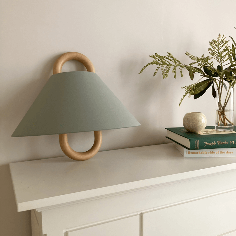 Sconce Light Fixture Wooden Frame Cloth Shade E12 Socket Flexible Install for Bedroom Living Room Hallway Apartment Home
