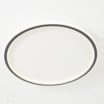 Dimmable Round LED Flush Mount Ceiling Light for Bedroom Living Room | Black White Metal Acrylic | Indoor Hardwired 12-20 Inch Fixture