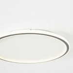 Dimmable Round LED Flush Mount Ceiling Light for Bedroom Living Room | Black White Metal Acrylic | Indoor Hardwired 12-20 Inch Fixture
