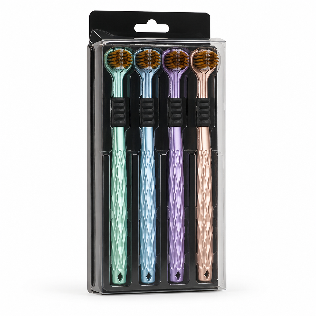 Ultra-Soft Three-Sided Deep-Cleaning Toothbrushes (4-Pack)