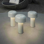 Rechargeable LED Mushroom Desk Lamp 8.3 in Cordless Touch Dimmer Warm White Portable Nightstand Light for Bedroom Living Room Patio Outdoor