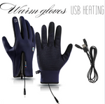 Touchscreen Winter Gloves Water-Resistant Windproof USB Rechargeable Thermal Heated for Skiing Cycling Driving Outdoor Activities Men Women