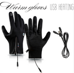 Touchscreen Winter Gloves Water-Resistant Windproof USB Rechargeable Thermal Heated for Skiing Cycling Driving Outdoor Activities Men Women