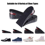 Adjustable Height Boosting Insoles for Men – Shock Absorbing Elevator Shoe Inserts with Ventilated Design – Add 1 to 3.5 Inches