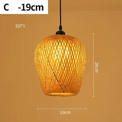Handwoven Rattan Pendant Light Fixture Natural Woven Ceiling Lamp Rustic Farmhouse Hanging Light for Dining Room Kitchen Island Boho Home