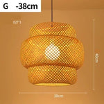 Handwoven Rattan Pendant Light Fixture Natural Woven Ceiling Lamp Rustic Farmhouse Hanging Light for Dining Room Kitchen Island Boho Home