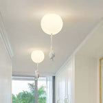 Kids Bear Balloon Ceiling Light Fixture - Whimsical Pendant Lamp for Nursery Bedroom Playroom