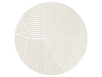 Round Area Rug with Geometric Pattern – Non-Slip Circular Floor Mat for Living Room, Bedroom & Entryway – Water-Resistant Soft Padded