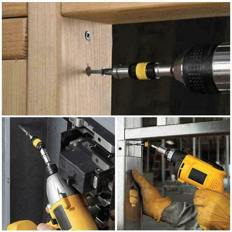 Flexible Drill Extension Attachment for Tight Spaces, Corners & Hard-to-Reach Areas - Adjustable Angle Adapter for Power Drills & Drivers