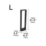 Outdoor Path Light 31 in Tall Aluminum Post Lamp 10W LED Waterproof Black Garden Driveway Walkway Landscape Lighting Fixture Modern Yard Sta