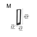 Outdoor Path Light 31 in Tall Aluminum Post Lamp 10W LED Waterproof Black Garden Driveway Walkway Landscape Lighting Fixture Modern Yard Sta
