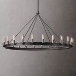 Spherical Industrial Chandelier with Edison-Style Bulbs for Dining Room, Restaurant & Large Living Spaces
