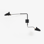 Articulating Wall Lamp with Extending Arm 47-55 Inches Aluminum LED Fixture for Bedroom Reading Nook Living Room Hallway Accent Lighting Ind
