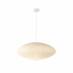 Handmade Rice Paper Sphere Pendant Lamp for Dining Room & Bedroom | Sculptural Ceiling Fixture with Adjustable Cord | E26 Edison Bulb Compat