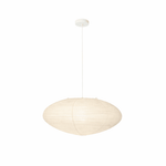 Handmade Rice Paper Sphere Pendant Lamp for Dining Room & Bedroom | Sculptural Ceiling Fixture with Adjustable Cord | E26 Edison Bulb Compat