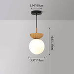 Spherical Glass Ceiling Light with Metal Frame - Contemporary Hardwired Fixture for Bedroom, Entryway & Hallway - G9 Socket