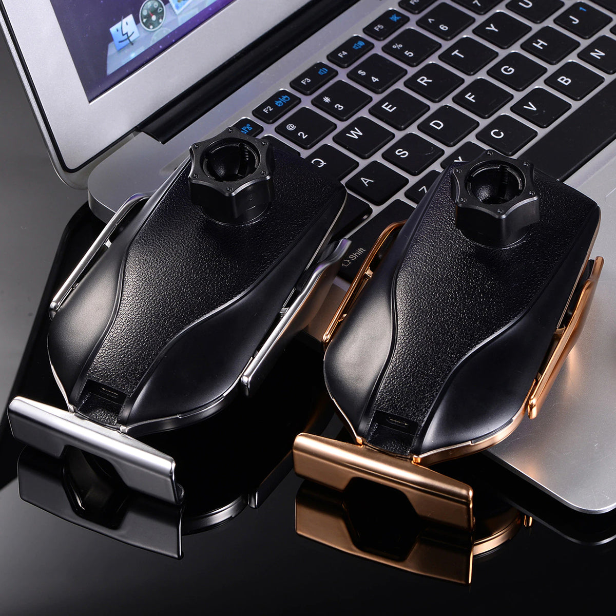 Auto-Grip Wireless Charging Phone Mount for Car Vent - Infrared Sensor, 360° Rotation, Qi Fast Charge Holder