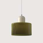 Coloured glass Bauhaus pendant light