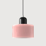 Coloured glass Bauhaus pendant light
