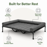 Dotisk Elevated Cooling Mesh Dog Bed (Removable Pillow-Top)